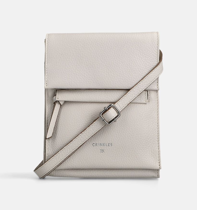 Crinkles Sac port&eacute; crois&eacute; en Beige pour femmes (373906)