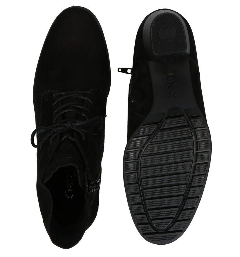 Gabor Bottillons en Noir en nubuck (283959)