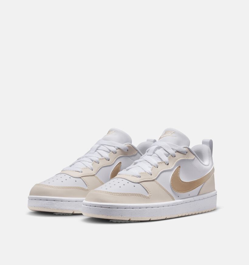 Nike Court Borough Low Witte Sneakers voor meisjes (373059) - geschikt voor steunzolen