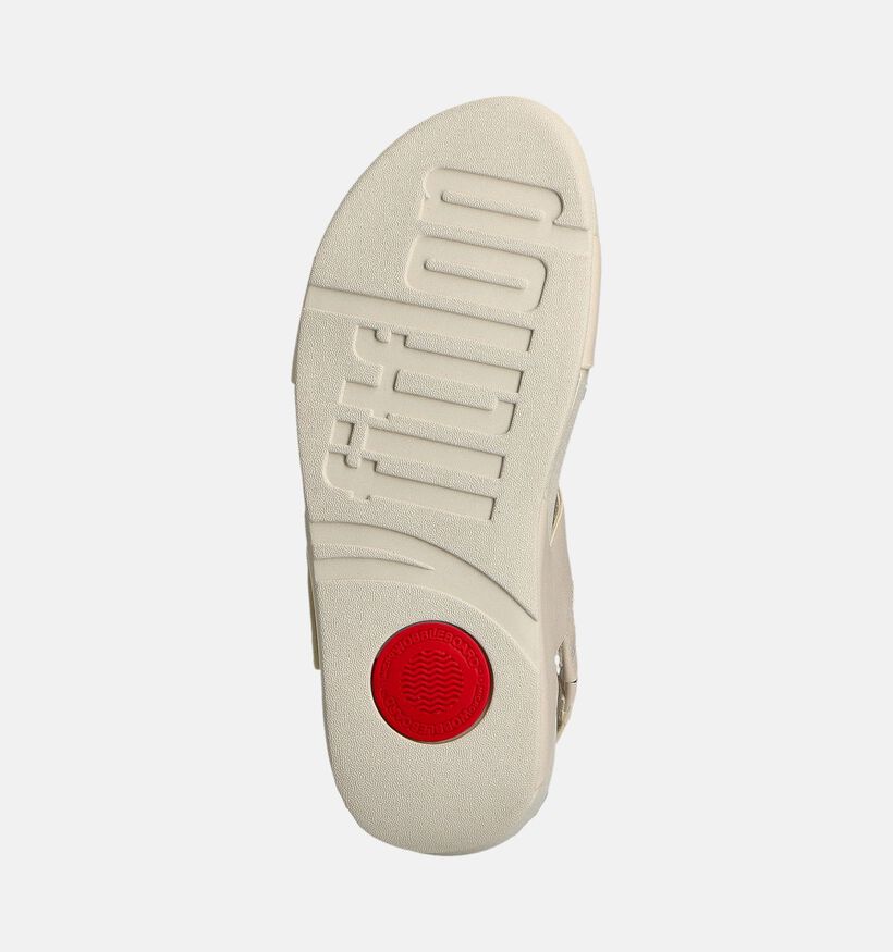 FitFlop Lulu Resin-Buckle Sandales compensées en Beige pour femmes (353670)