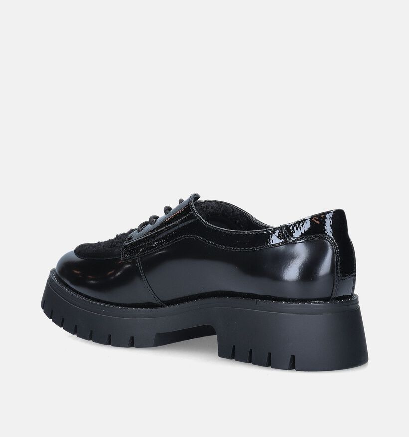 Regarde Le Ciel Laticia-01 Zwarte Chunky veterschoenen voor dames (347263)