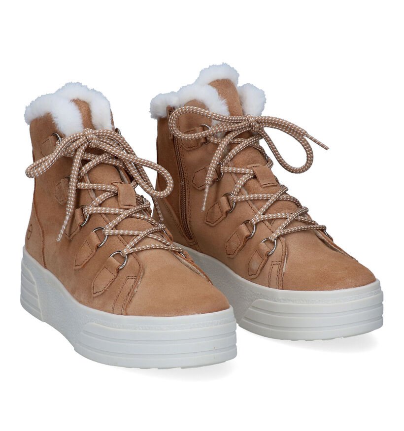 Tamaris Baskets montantes en Camel en daim (300105)