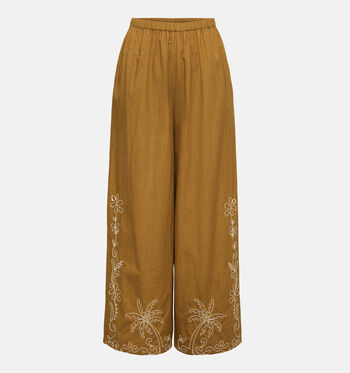 Geklede broek bruin L32 JDY Broeken Zwart/Bruin