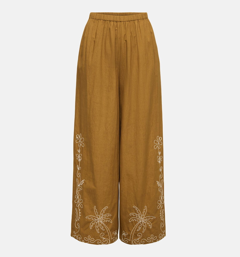 JDY Eliza L32 Pantalon en Marron/Jaune pour femmes (365288)