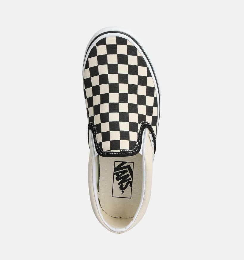 Vans Classic Checkerboard Baskets sportives en Blanc/Noir pour femmes (360190)