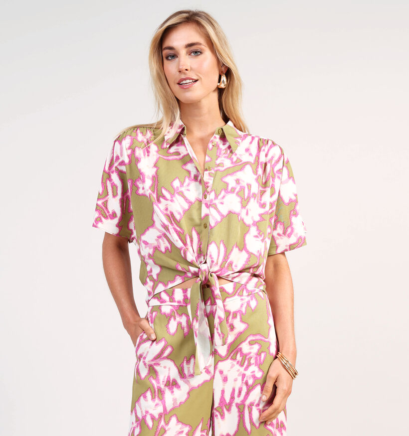 Minus Etia Blouse en Vert/Rose pour femmes (359821)