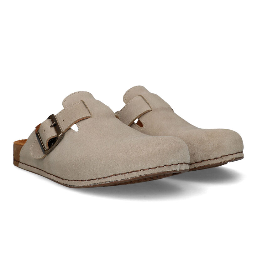 El Naturalista Balance Beige Slippers in daim (323961)