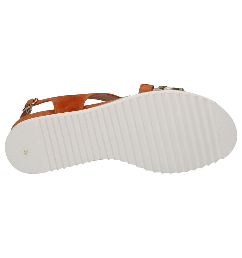 Softwaves Oranje Sandalen in daim (275384)