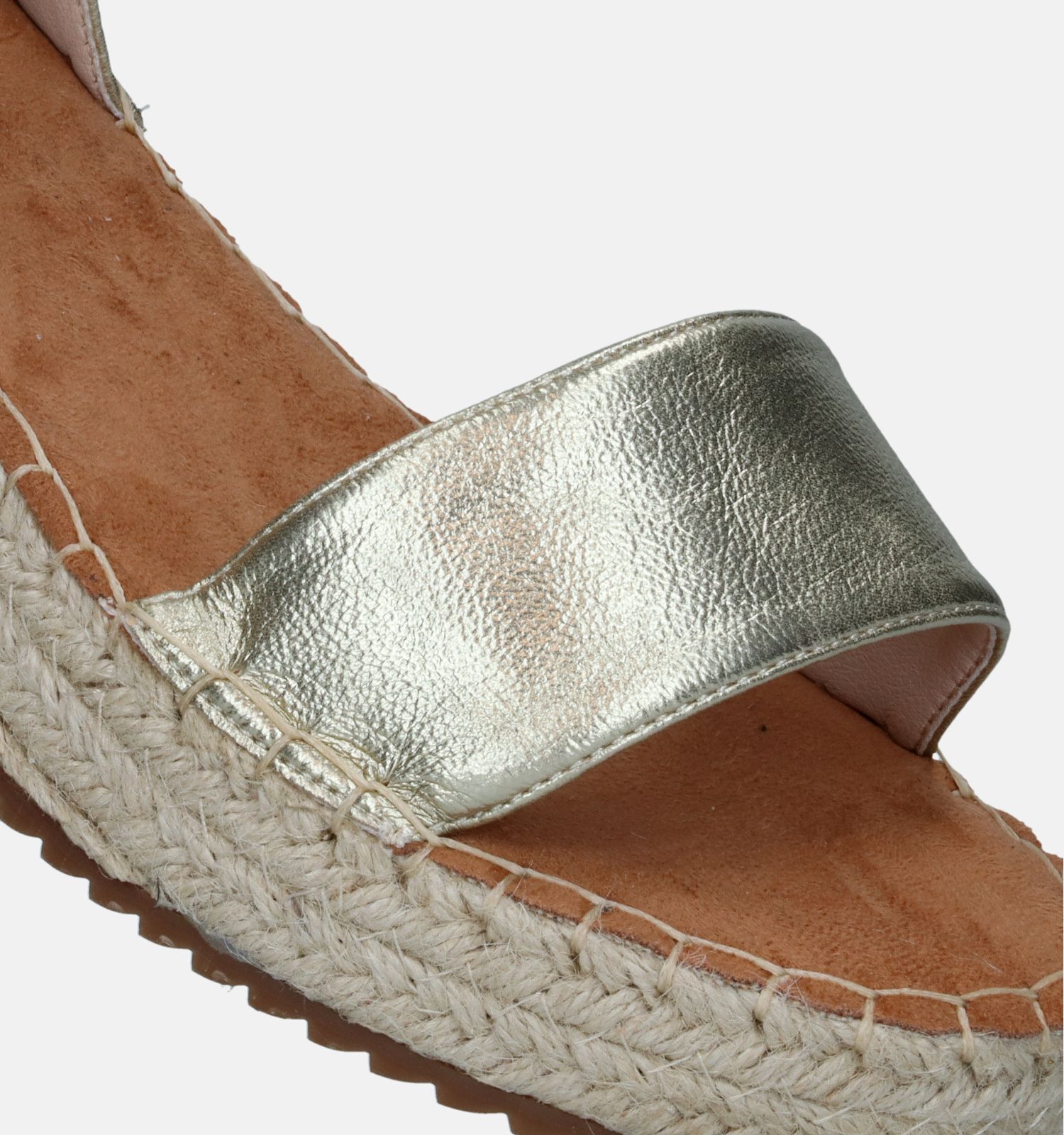 Posh by Poelman Gouden Sandalen met sleehak Dames Sandalen Online op TORFS.BE
