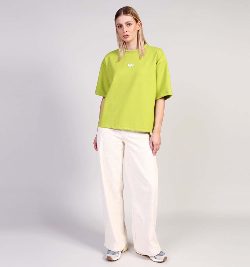 Pieces Mula Oversized Groene T-shirt Pieces Mula Oversized Groene T-shirt voor dames (365631)