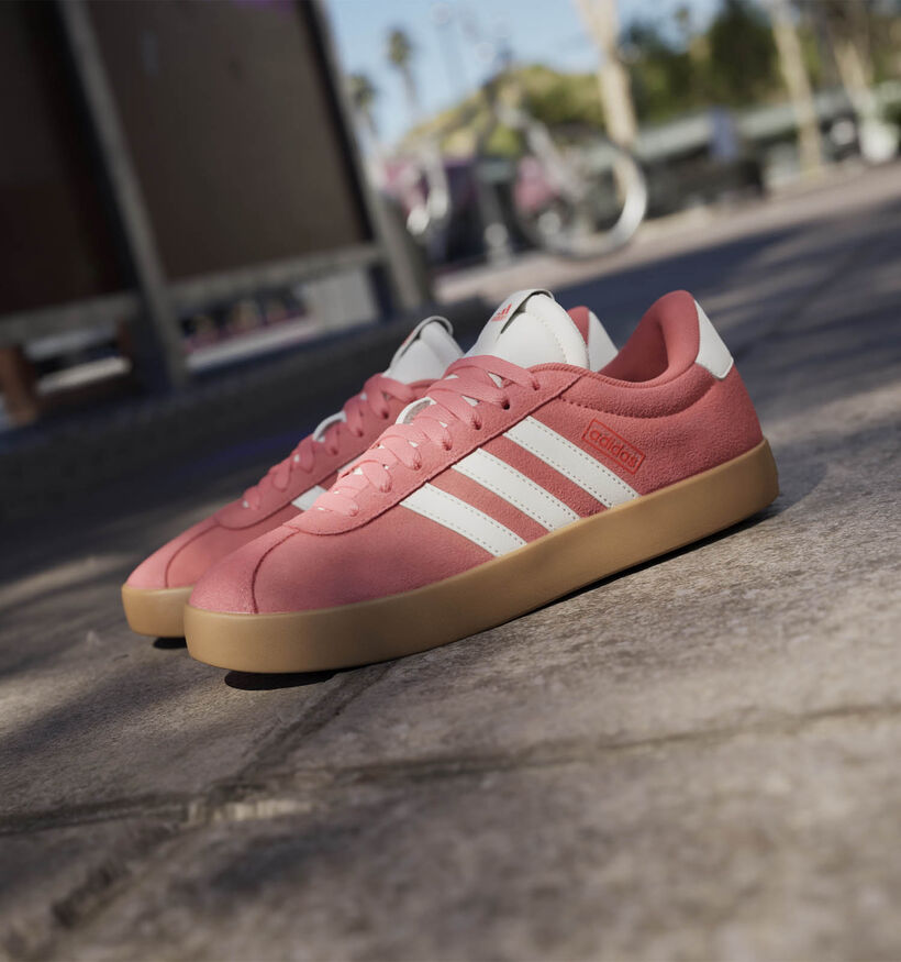 adidas VL Court 3.0 Rode Sneakers voor dames (349994)