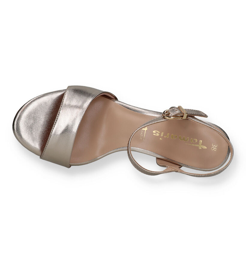 Tamaris Gouden Sandalen met hak in kunstleer (334260)