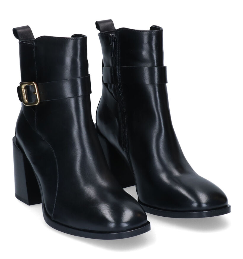 Scapa Bottines à talons en Noir en cuir (297971)
