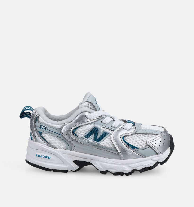 New Balance 530 Zilveren/Blauwe Sneakers voor meisjes (375216) - geschikt voor steunzolen