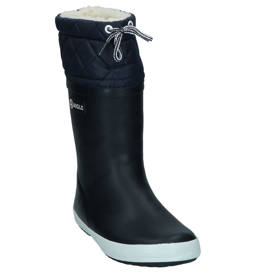 Aigle Giboulee Bottes de pluie en Bleu pour filles, garçons (124209) - pour semelles orthopédiques
