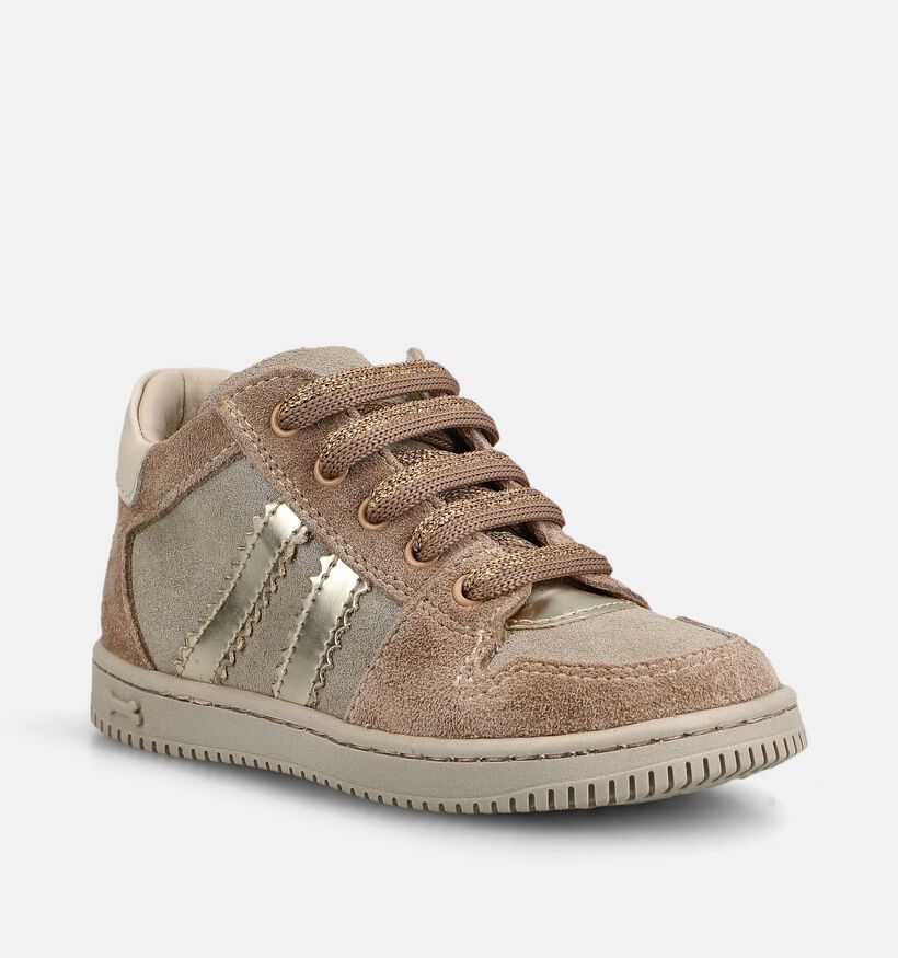 STONES and BONES Naif Gouden Schoenen met Veter en Rits voor meisjes (378230) - geschikt voor steunzolen