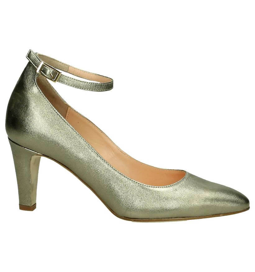 Cristian Daniel Gouden High Heels Pumps met Bandje in leer (198268)