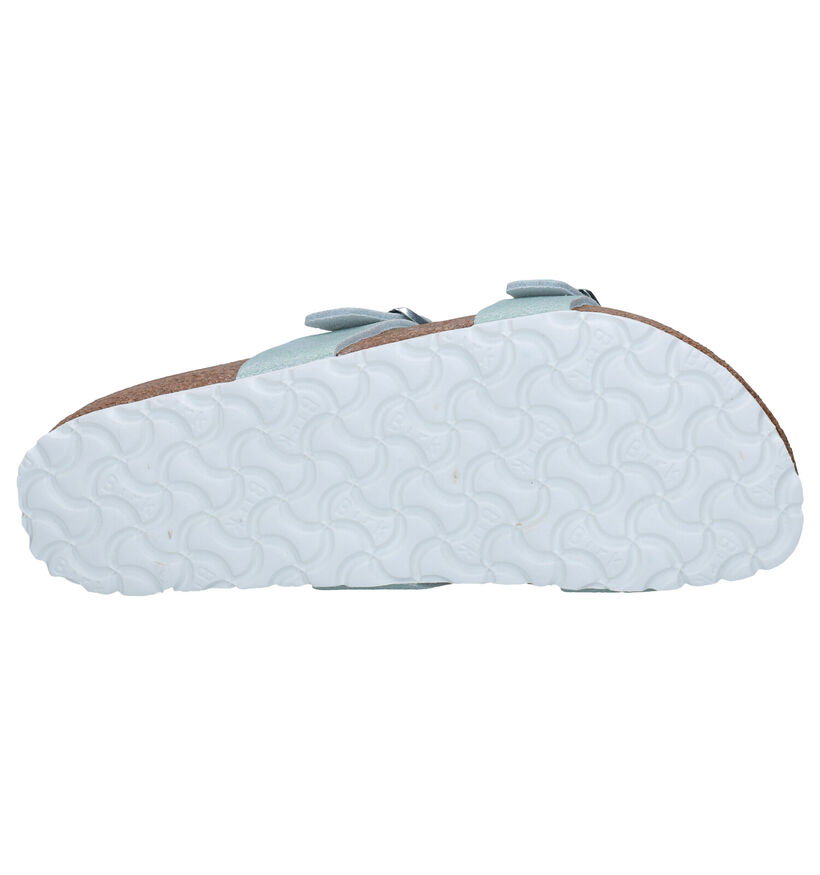 Birkenstock Yao Blauwe Slippers in leer (271246)