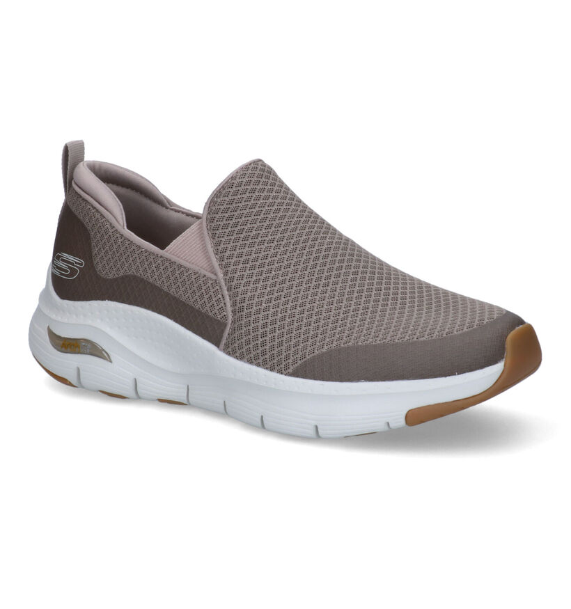 Skechers Arch Fit Taupe Slip-on Sneakers voor heren (318127)