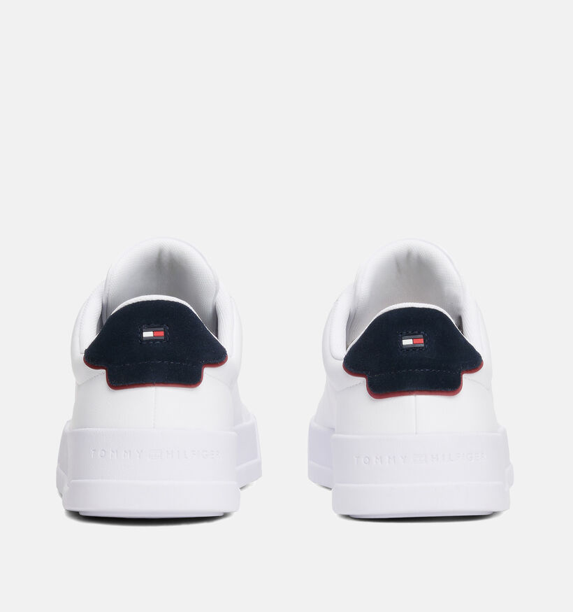 Tommy Hilfiger Court Leather Chaussures &agrave; lacets en Blanc pour hommes (374909) - pour semelles orthop&eacute;diques