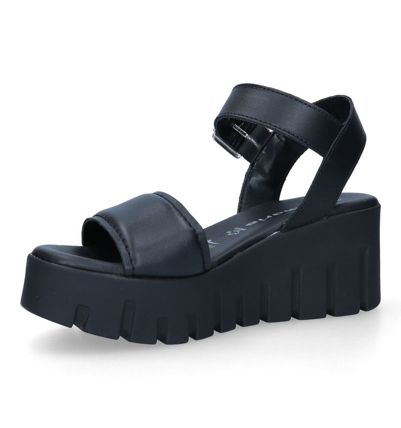 Tamaris Zwarte Sandalen met sleehak voor dames (322325)