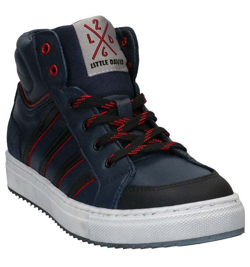 Little David Blauwe Bottines in leer (282896)