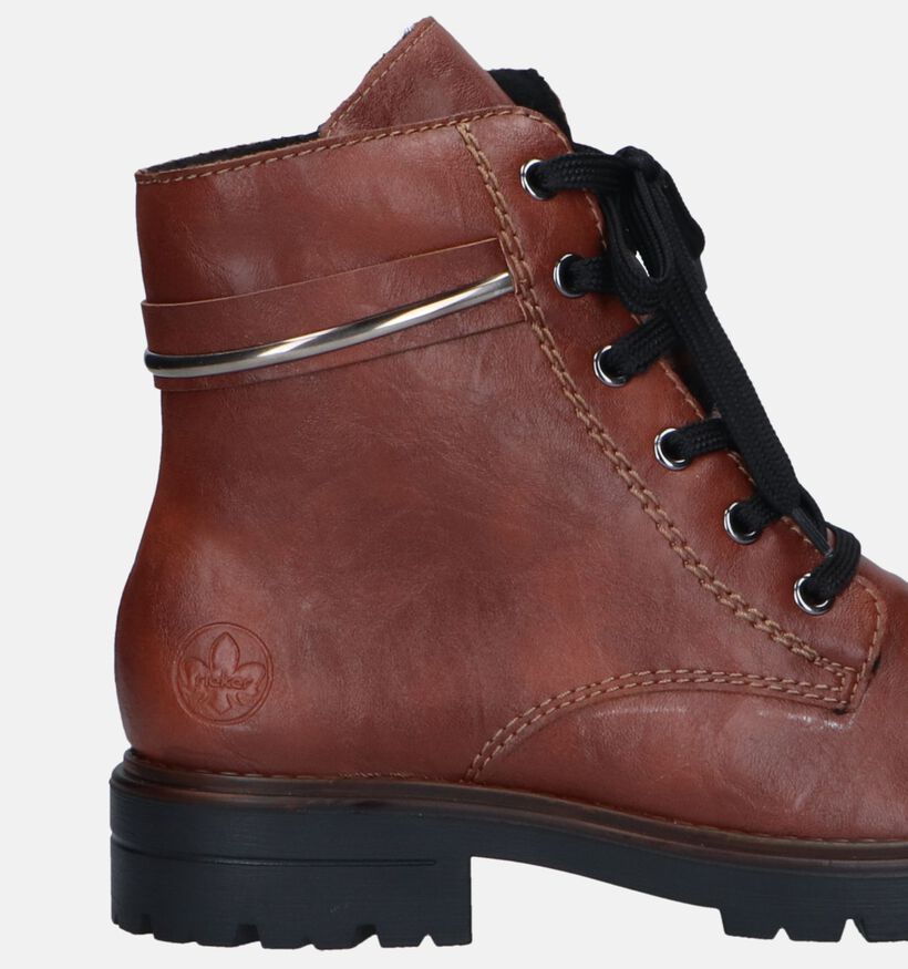 Rieker Boots à lacets en Cognac pour femmes (331616)