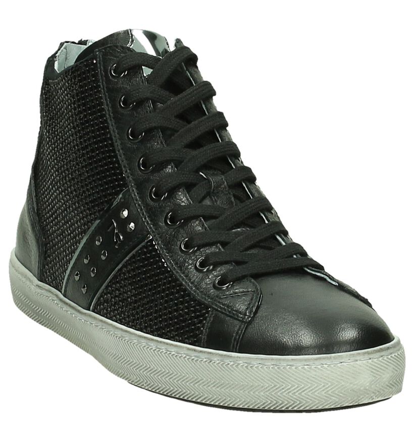 NeroGiardini Baskets hautes en Noir en cuir (182016)