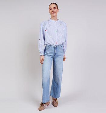 Pieces Jeans Blauw