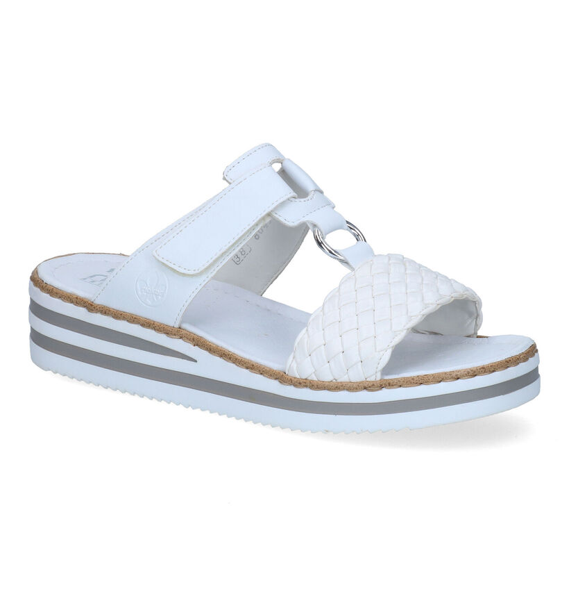 Rieker Witte Slippers in kunstleer (306794)