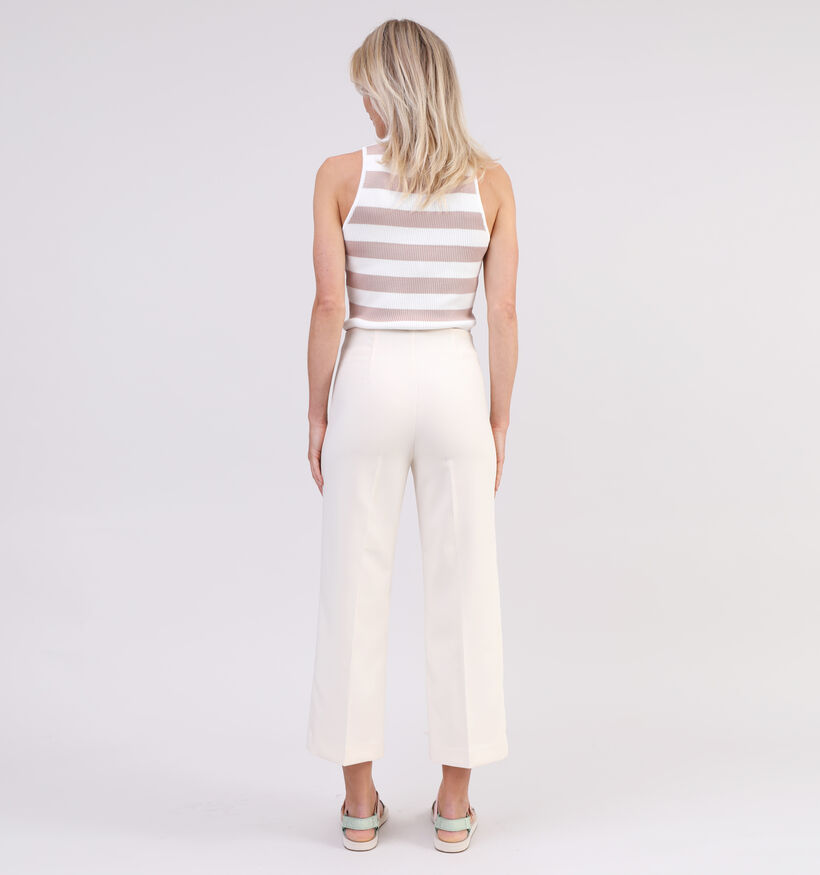 Vero Moda Sandy Pantalon classique en Écru L-30 pour femmes (323846)