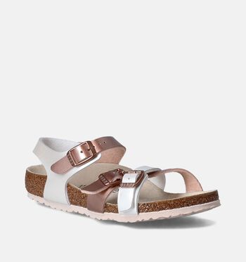 Birkenstock Sandales Saffiano Iridescent Light Rose/Electric Metallic Pearl/Copper