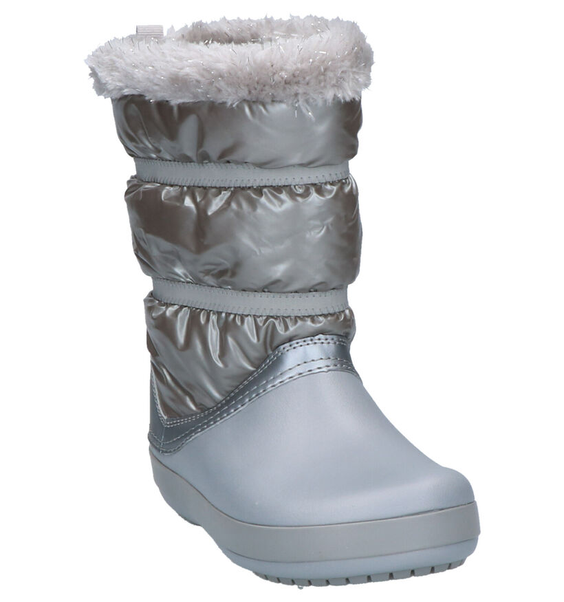 Crocs Crocband Zilveren Snowboots in stof (255726)