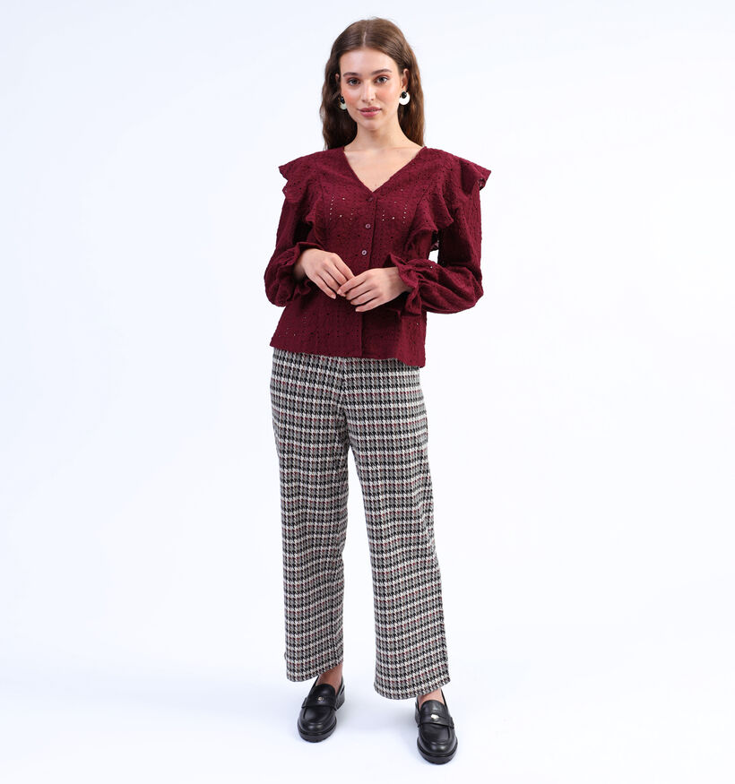 JDY Willow Blouse en Bordeaux pour femmes (335763)