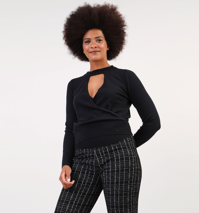 Vila Mochi Zwarte Knit trui voor dames (348731)