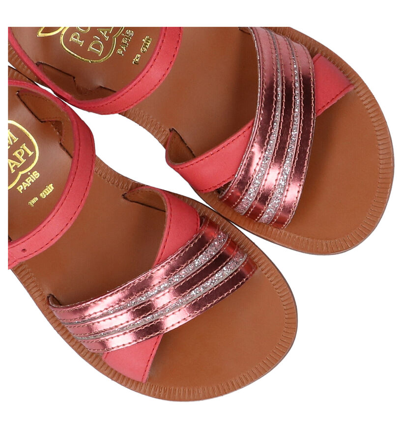 Pom d'Api Plaguette Lili Zilveren Sandalen in leer (288624)