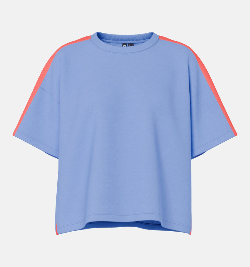 Pieces Chilli Summer T-shirt en Bleu/Orange pour femmes (367055)