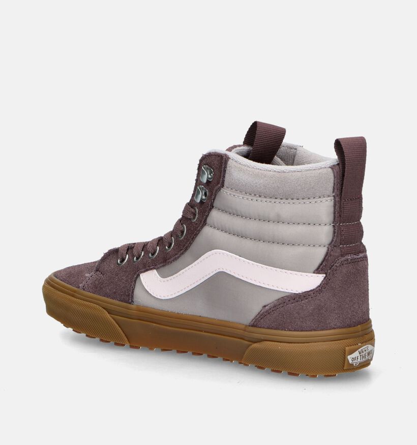 Vans Filmore Hi Vansguard Suede Baskets de skate en Taupe pour femmes (343810)