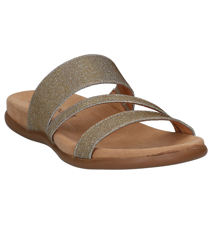 Gabor Best Fitting Gouden Slippers in stof (291369)
