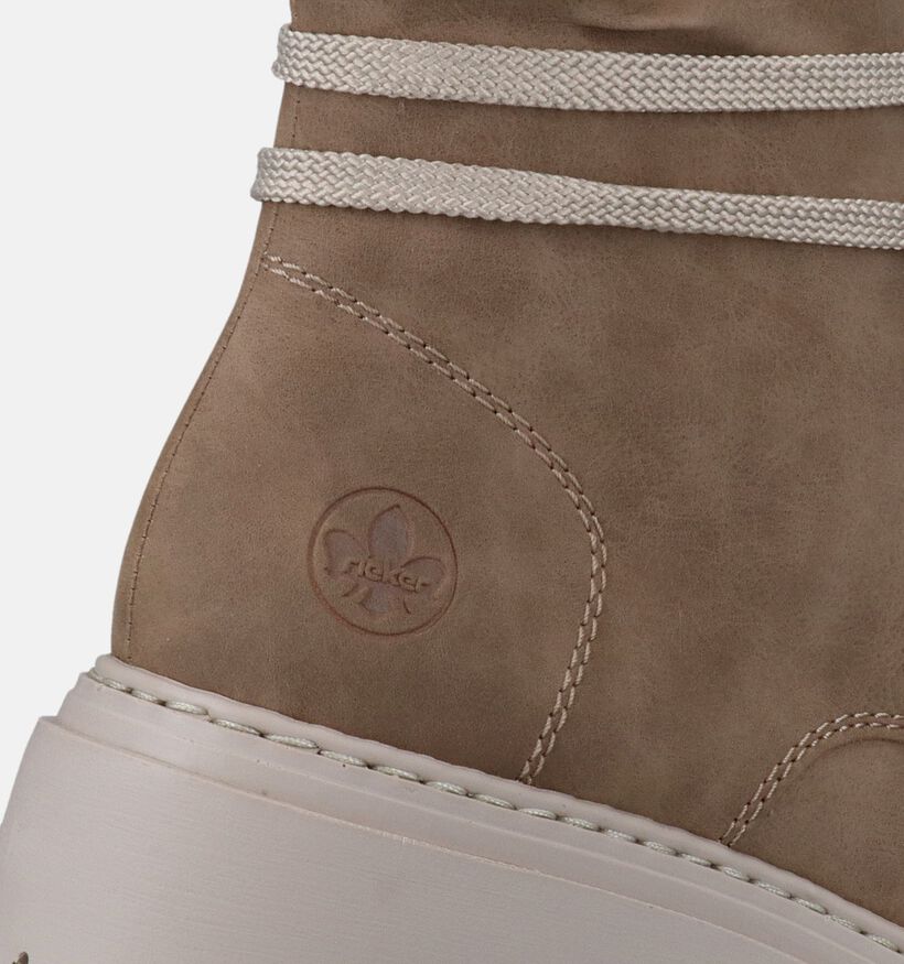 Rieker Boots à lacets en Taupe pour femmes (331635) - pour semelles orthopédiques