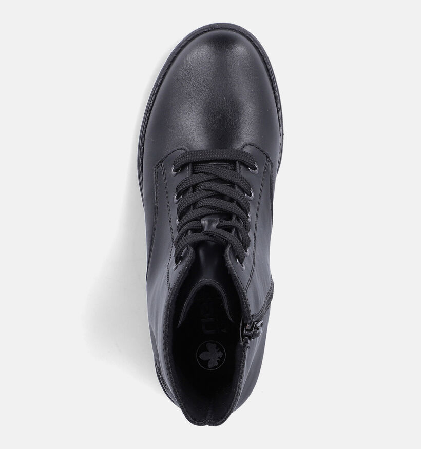 Rieker Antistress Boots &agrave; lacets en Noir pour femmes (379877) - pour semelles orthop&eacute;diques