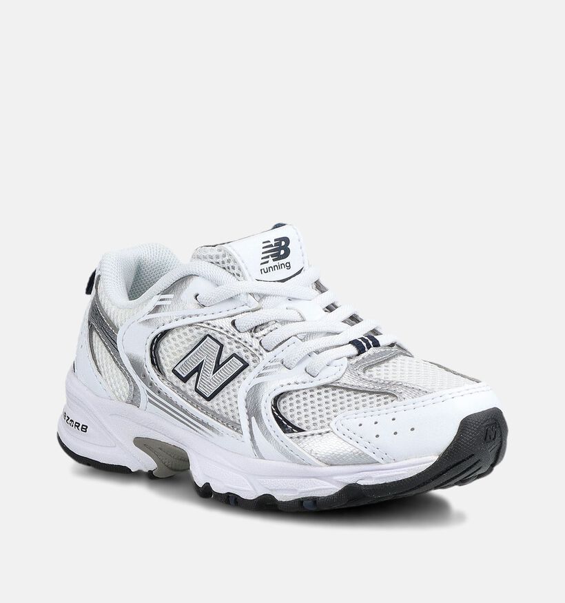 New Balance 530 Witte/Zilveren Sneakers voor meisjes (390099) - geschikt voor steunzolen