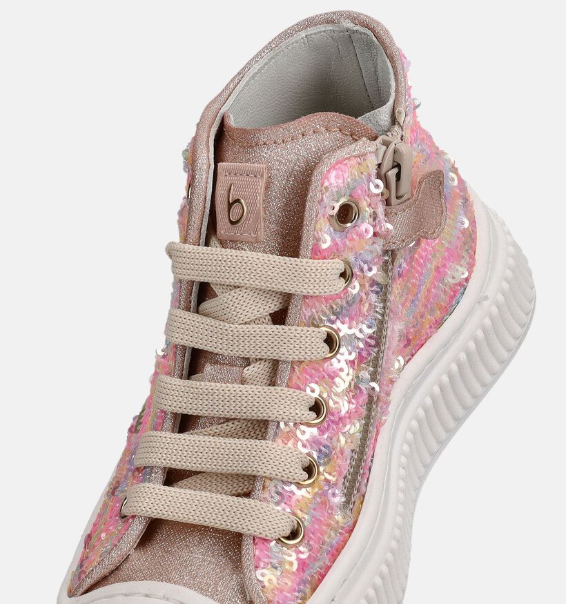 Beberlis Roze Hoge Sneakers voor meisjes (372143) - geschikt voor steunzolen