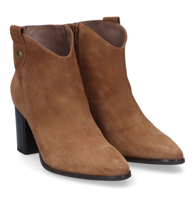 NeroGiardini Bottines à talons en Cognac en daim (321517)