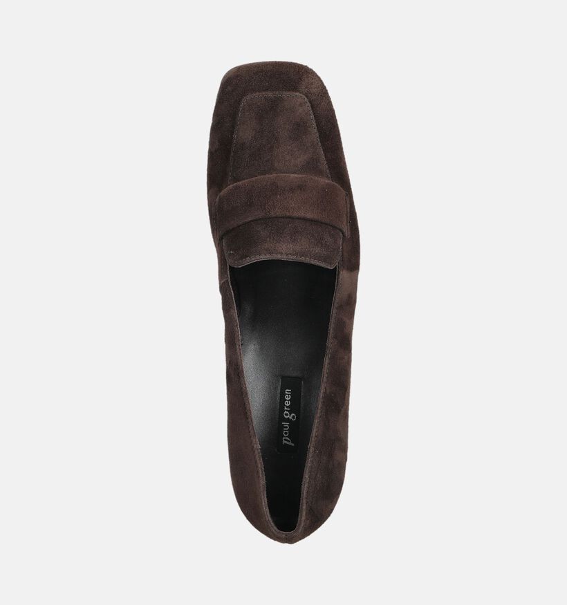Paul Green Donkerbruine Mocassins met Blokhak voor dames (379782)