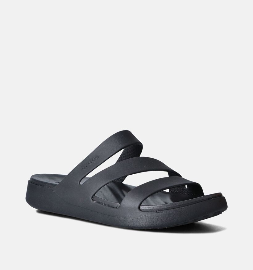 Crocs Getaway Strappy Zwarte Slippers voor dames (356294)