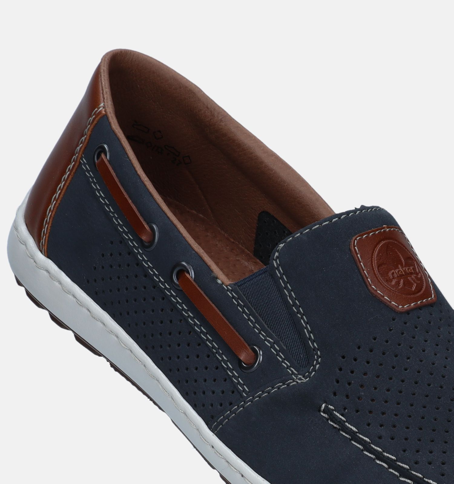 Rieker hot sale instappers blauw
