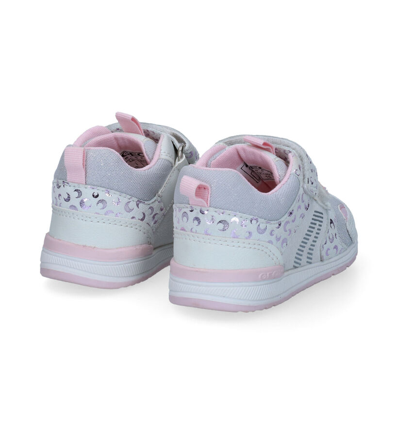 Geox Rishon Witte Sneakers voor meisjes (310986) - geschikt voor steunzolen