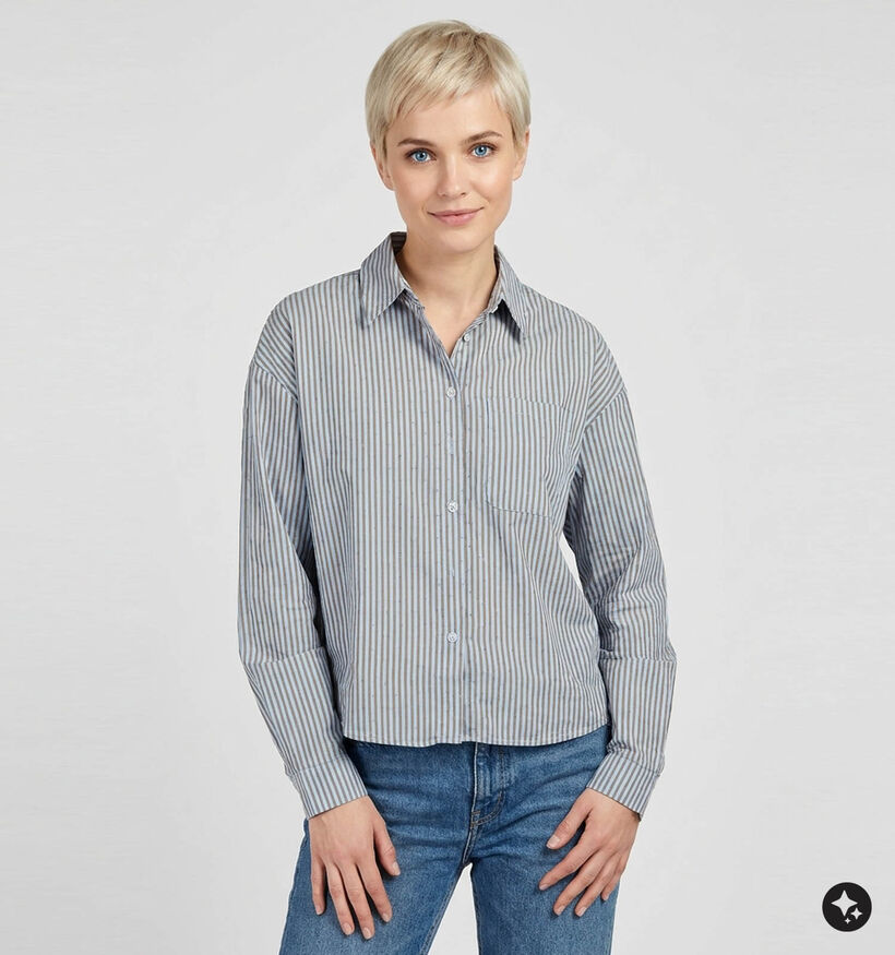 Deeluxe Original Holmy Blauw Gestreept Hemd voor dames (382276)