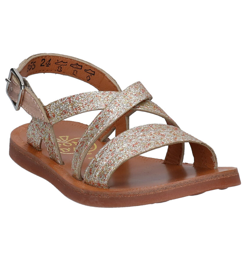 Pom d'Api Plagette Lagon Gouden Sandalen in leer (288634)